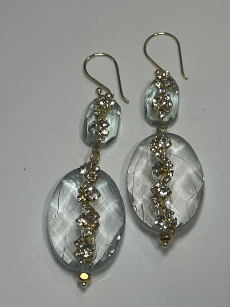 The Gilded - Golden Blue Earrings