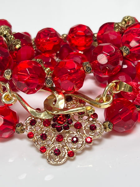 Red Red Brooch Stack