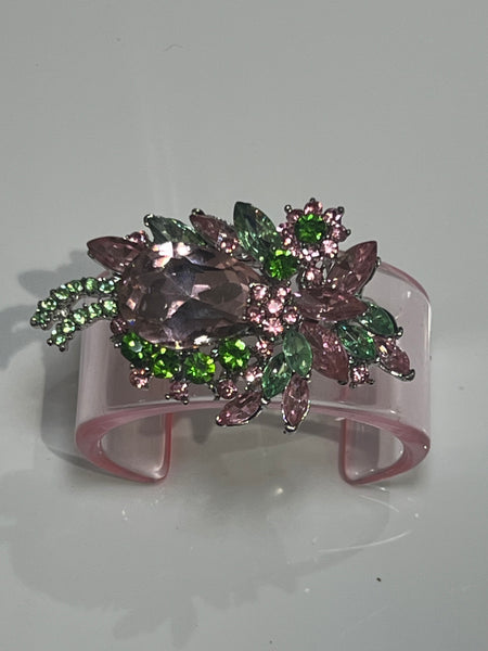 The Gilded in Pink and Green Cuff Bracelet