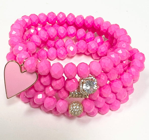 Crystals in Hot Pink