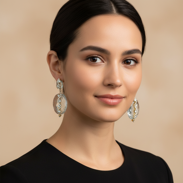 The Gilded - Golden Blue Earrings