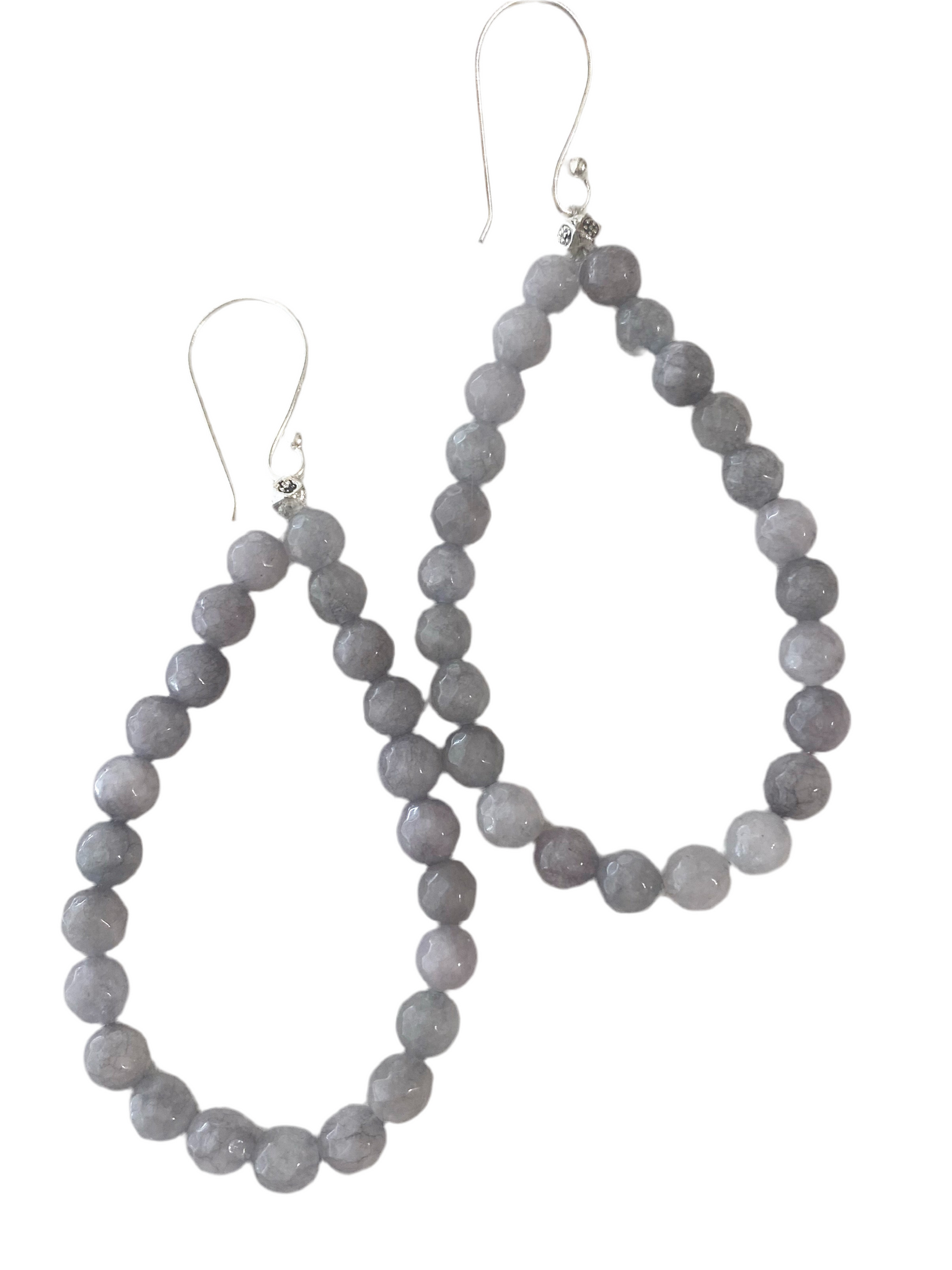 Light gray earrings. 