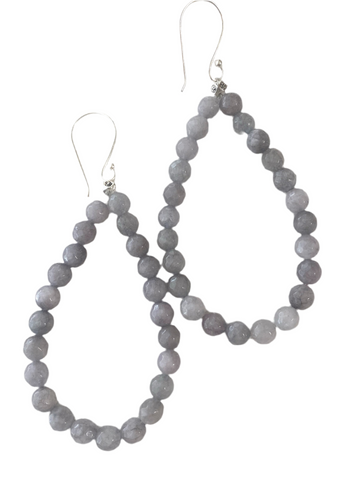 Light gray earrings. 