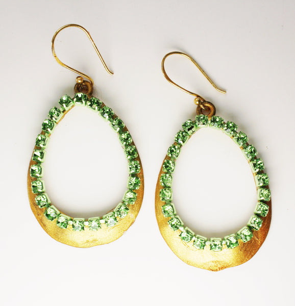 The Gilded Apple Green Earrings