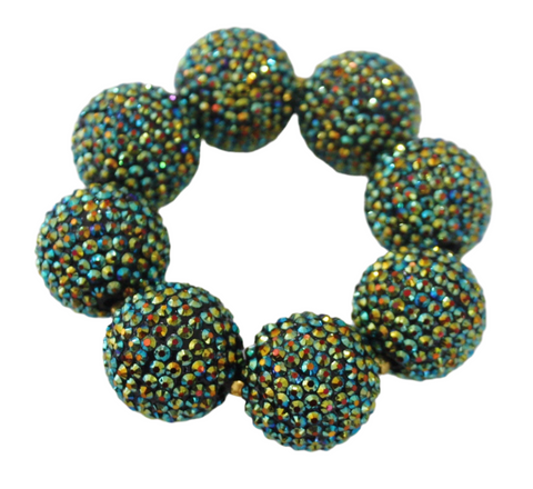 Green holiday sparkle bracelet