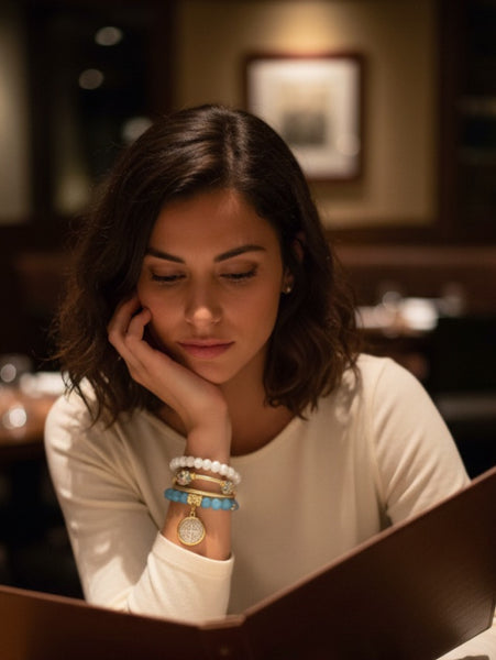 Saint Benedict in Blue & White