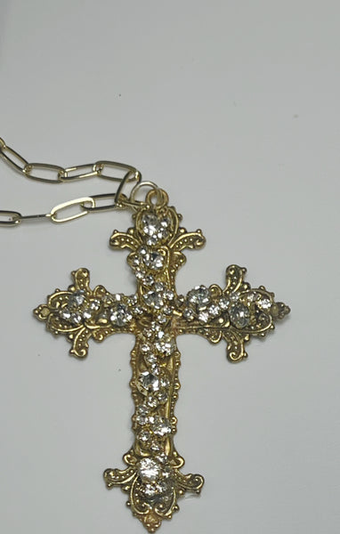 Handmade golden gilded necklace