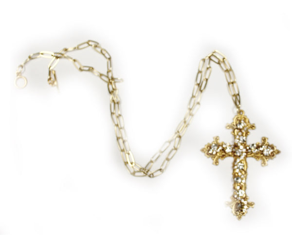 Handmade gilded statement necklace by Michael Gabriel Designs