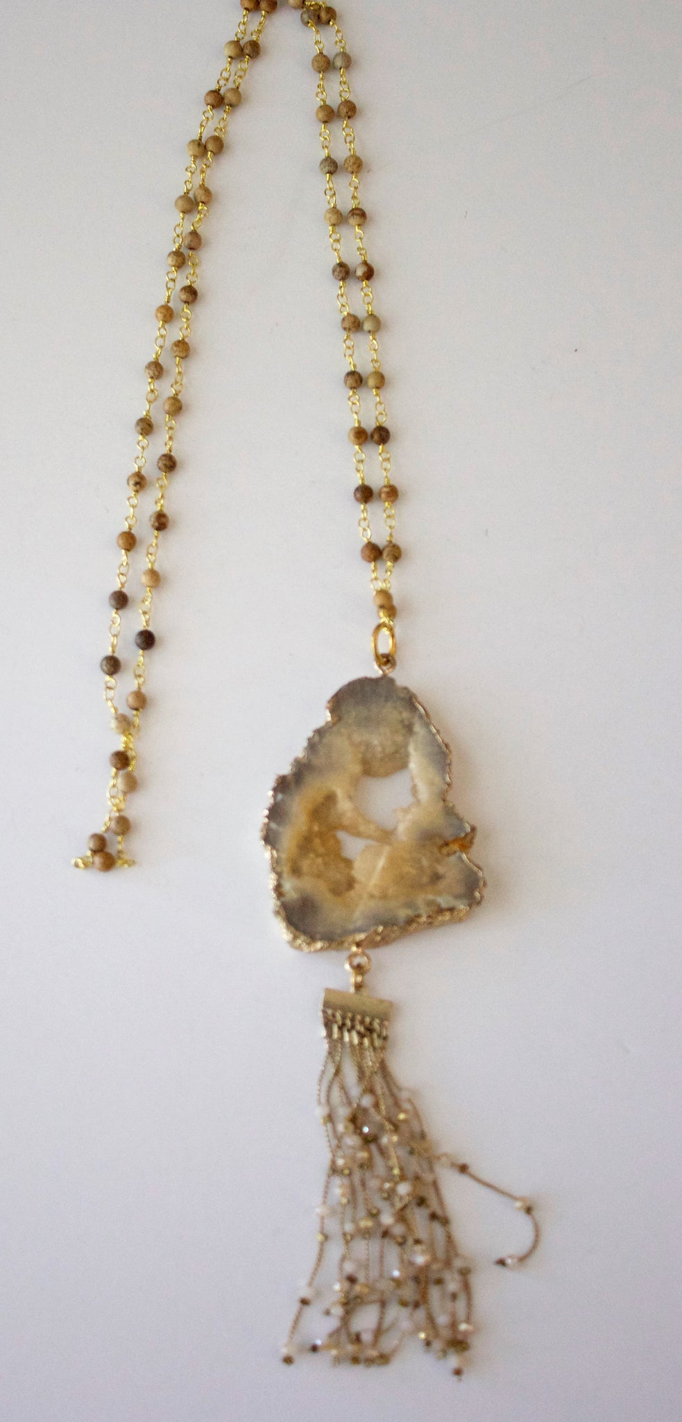 Taupe Agate Drop