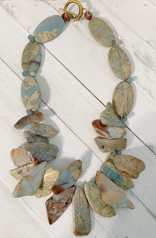 Aquaterra Necklace, Handmade Necklace, Michael Gabriel Designs