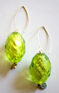 Green earrings Michael Gabriel Designs