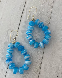 Refreshing Blue, Cool Blue Earrings, handmade, Michael Gabriel Designs 