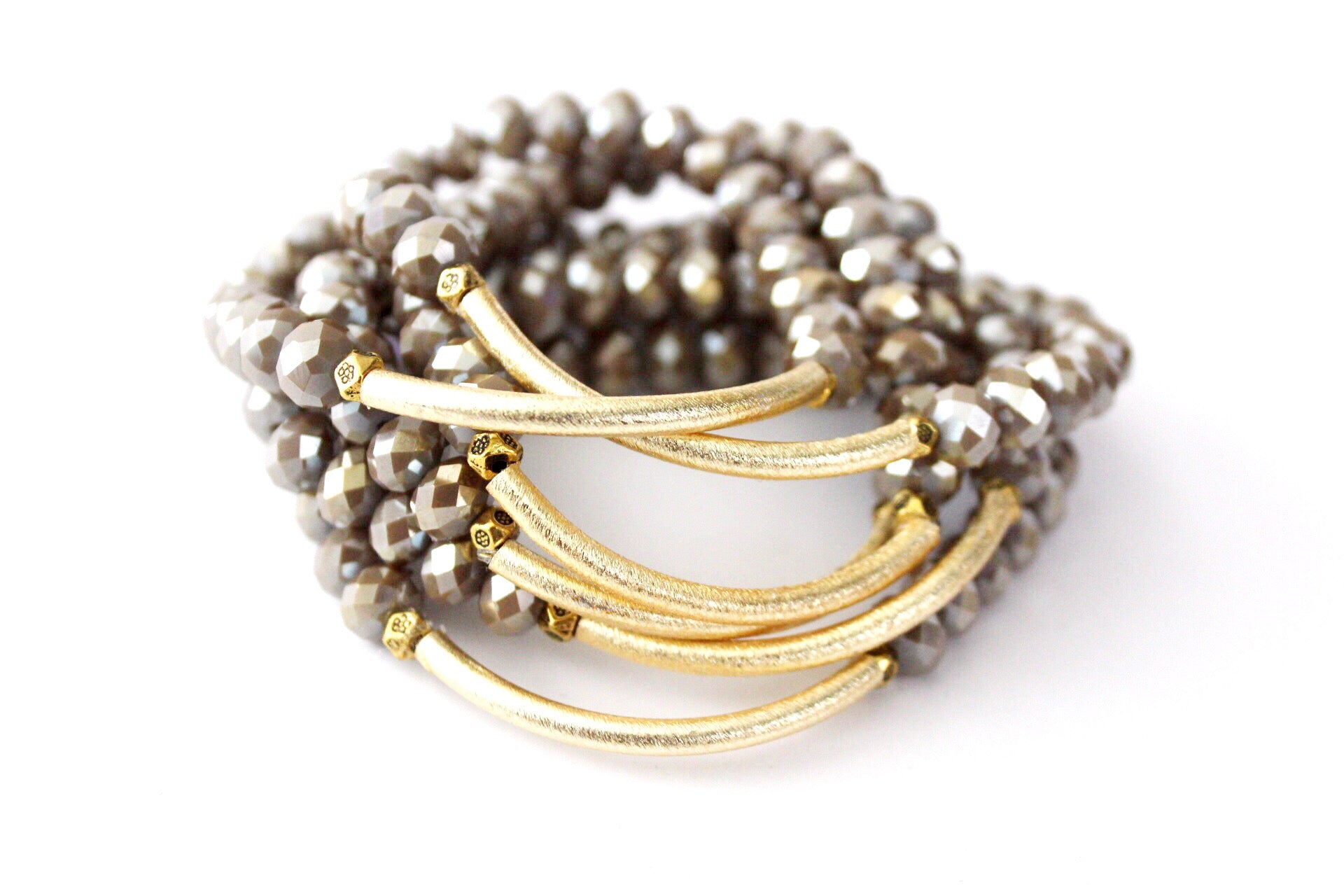 Taupe Bracelets, stack bracelets, Michael Gabriel Designs