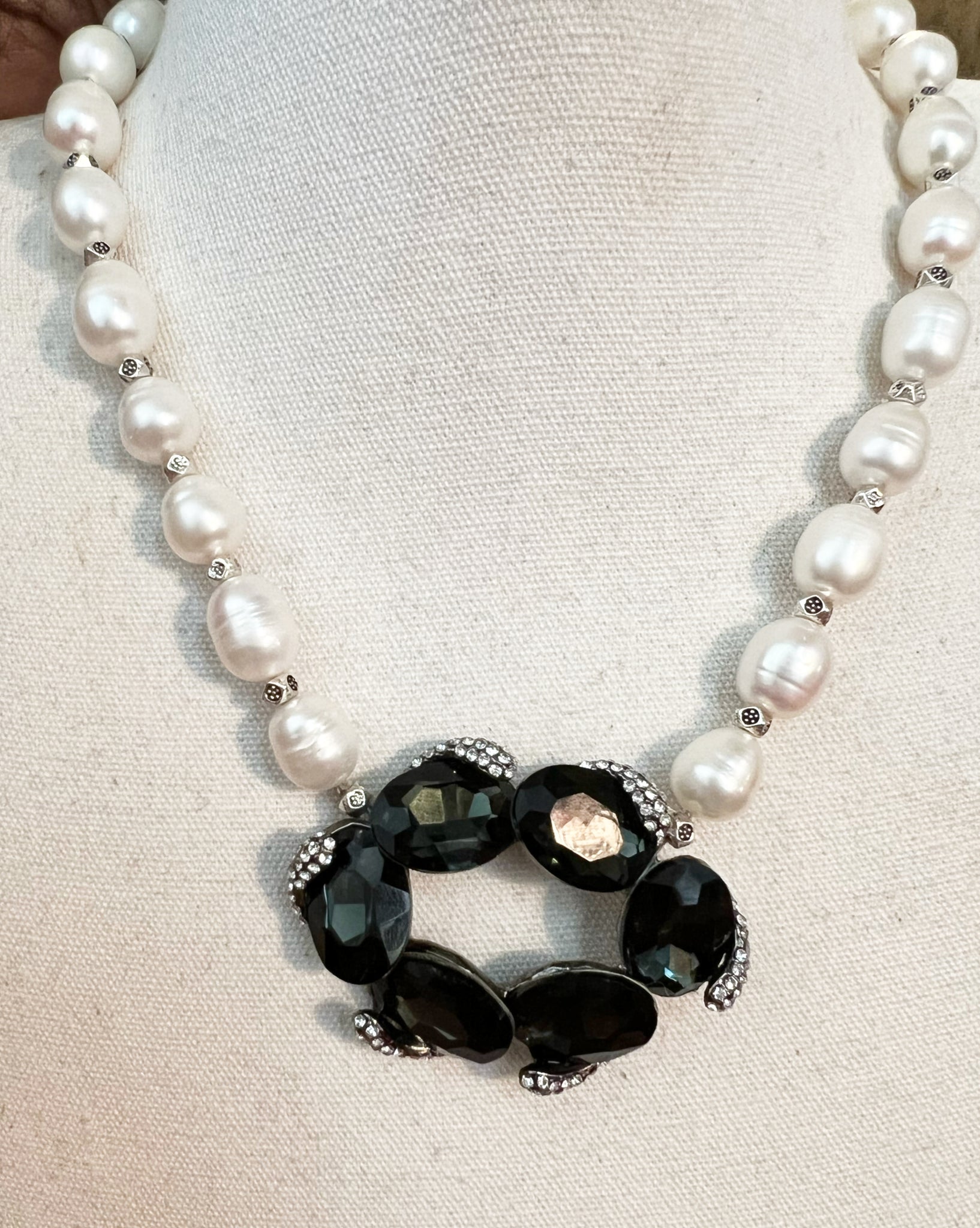 breakfast at Tiffany's, pearl necklace, Michael Gabriel Designs